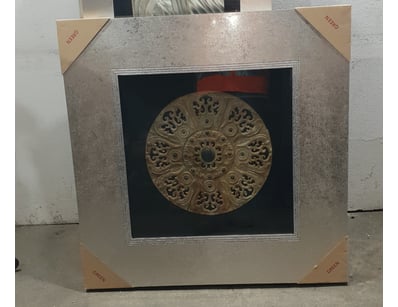 Exquisite carved wooden circular decorative panel ...