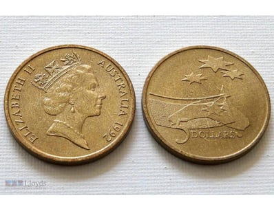 1992 $5 UNCIRCULATED COIN - YEAR OF SPACE - ROYAL ...