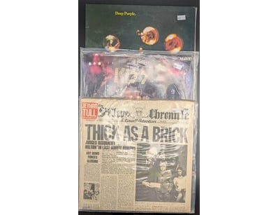 VINTAGE VINYL RECORD COLLECTION - DEEP PURPLE, JET...