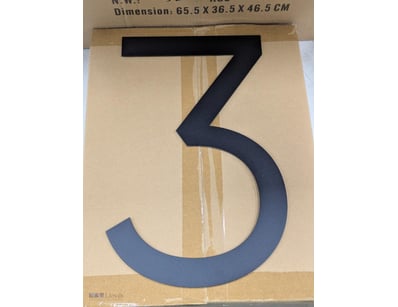 10x adhesive '3' numeral decoration, gilroy 400mm ...
