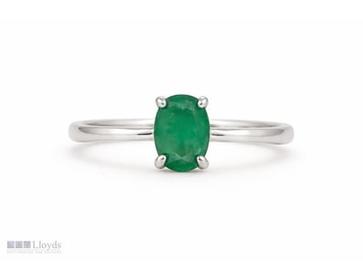 NATURAL ZAMBIAN EMERALD RING ON 925 SILVER - WITH ...