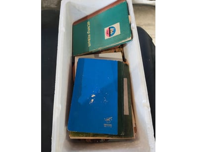 Vintage collectible lot comprising novels, stamp c...
