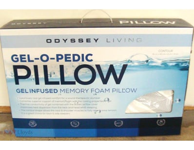 New Gel-O-Pedic Pillow  Gel Infused Memory Foam Co...