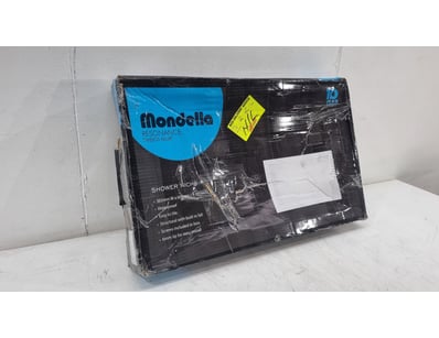 Mondella Resonance shower niche in black marble fi...