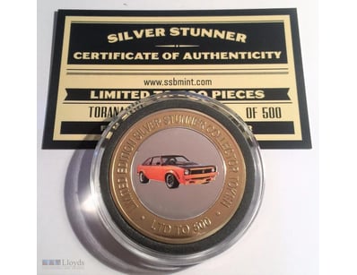 EW A9X HOLDEN TORANA COLOUR SILVER STUNNER COIN WI...