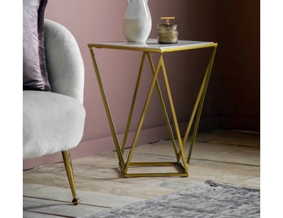 RRP: $539, Helford Side Table Gold, 5059413693144