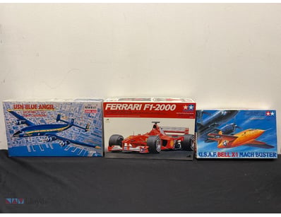 VINTAGE TAMIYA PLASTIC MODEL KIT COLLECTION (4 PIE...