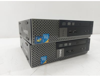 Lot of 2x Dell OptiPlex desktop computers, compact...