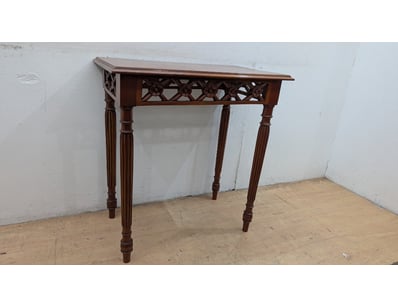 Timber Hallway Table, Timber Turned Legs, Engraved...