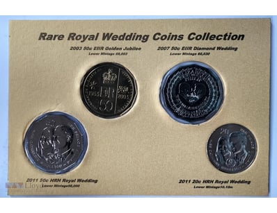 2003-11 RARE ROYAL WEDDING COINS SET 2003/07 50C E...