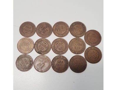 14X 1923 AUSTRALIAN ONE PENNY COINS

488602+7
...
