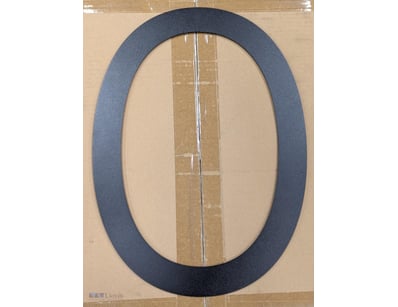S/Adhesive gilroy 400mm matt black numeral '0', qu...