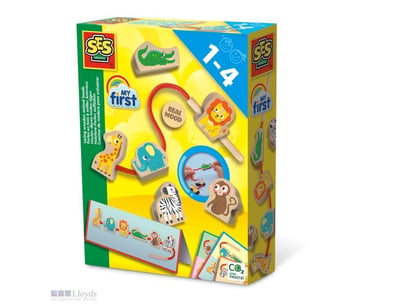 RRP $19.95 My First - Lacing Wooden Animal Beads 
...