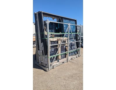 Assorted Stillage of Aluminium Chain Glass Windows...