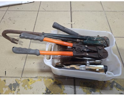 Assorted Hand Tools

Includes Hammer, Bolts Cutter...