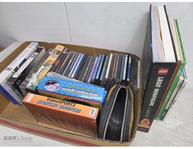 Extensive media collection comprising of cardboard...