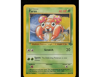 PARAS POKÉMON TRADING CARD - BASE SET #59/64

58...