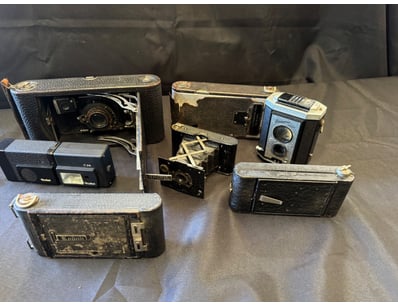 VINTAGE FOLDING CAMERA COLLECTION - SEVEN CAMERAS ...