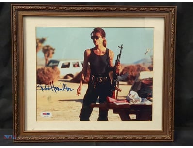 THIS FRAMED IMAGE FEATURES A SIGNED PHOTOGRAPH OF ...