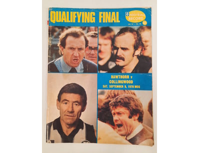 FOOTBALL RECORD - QUALIFYING FINAL MCG 1978 HAWTHO...