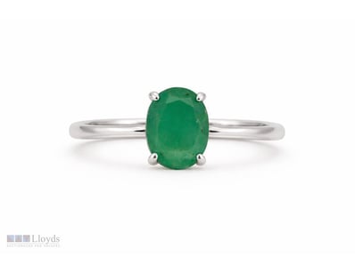 NATURAL ZAMBIAN EMERALD RING ON 925 SILVER - WITH ...