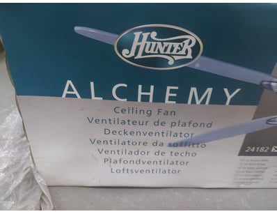 Hunter Ceiling Fan, Alchemy, Brushed Nickle/ Mapel...