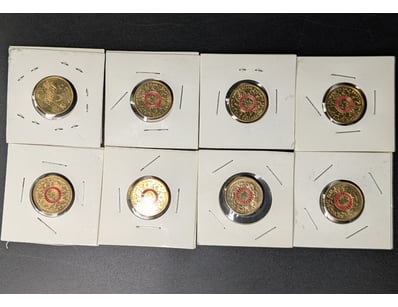 AUSTRALIAN TWO DOLLAR OLYMPIC COLOURED COINS

65...