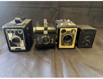 COLLECTION OF FOUR BOX CAMERAS

Item Size: Heigh...