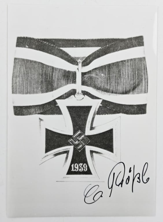 Signature of Luftwaffe KC Recipient 'Erwin Prössl'