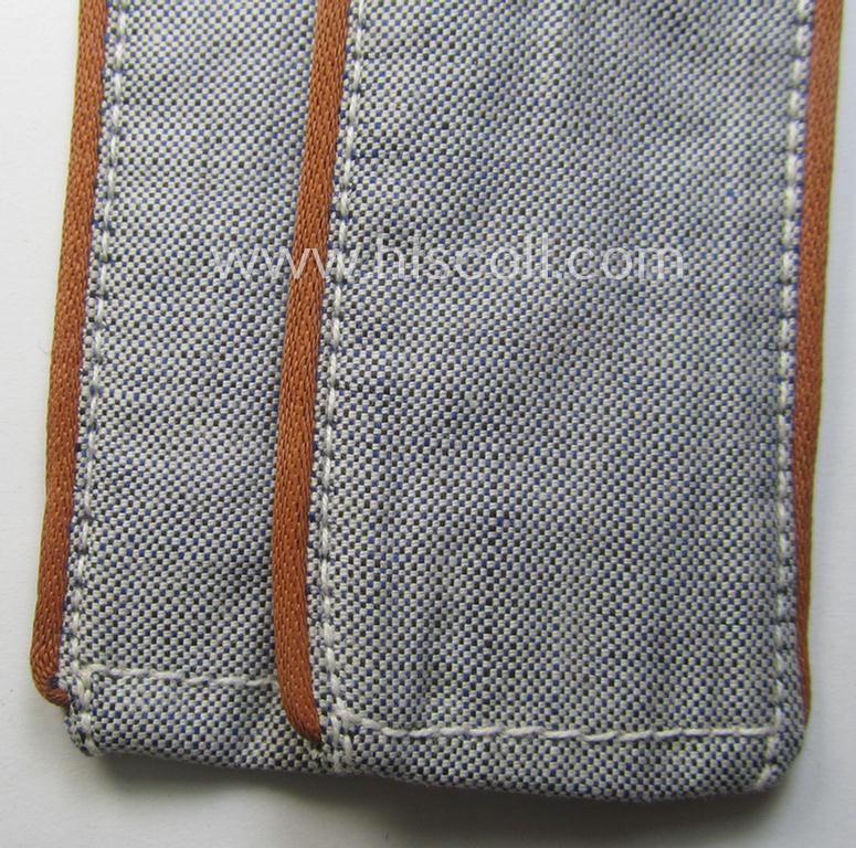 Pair of WH (LW) 'summer-style' EM-type shoulderstraps (as especifically intended for usage on the: 'blau-mellierter-Hemden') (ie. summer-shirts) as was intended for a: 'Soldat der LW-Nachrichten-Trpn.'