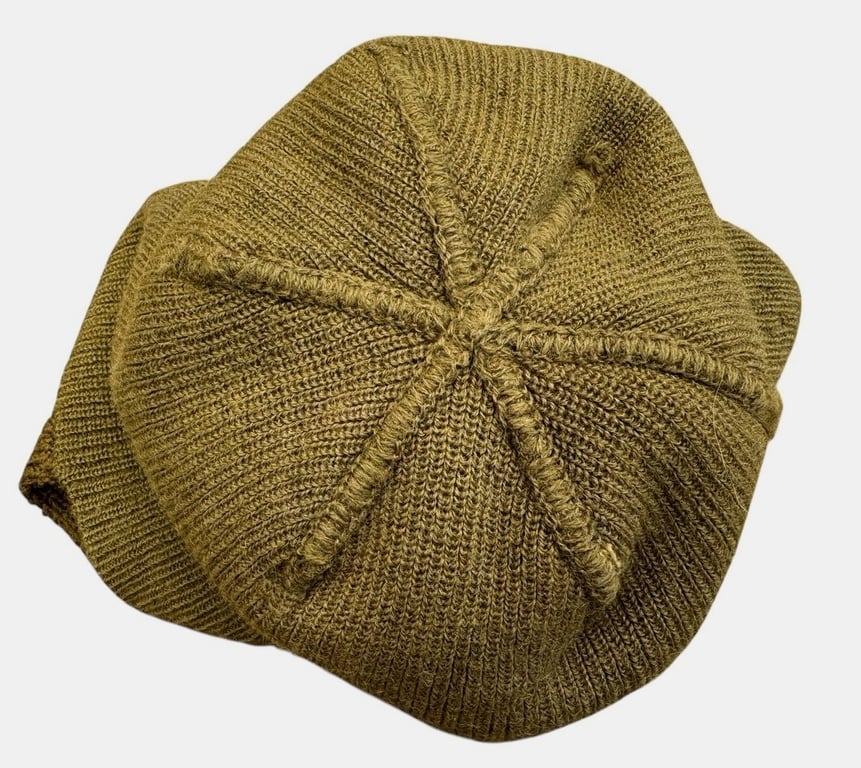 Original US WWII Army Wool Knit Winter Cap with Ear Flaps