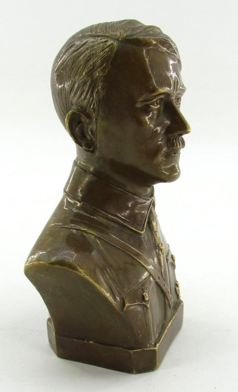 Brass Material Bust of Adolf Hitler