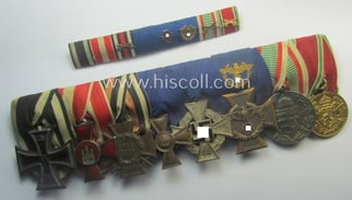 Superb, 8-pieced WWI- (ie. TR-) related medal-bar (ie....