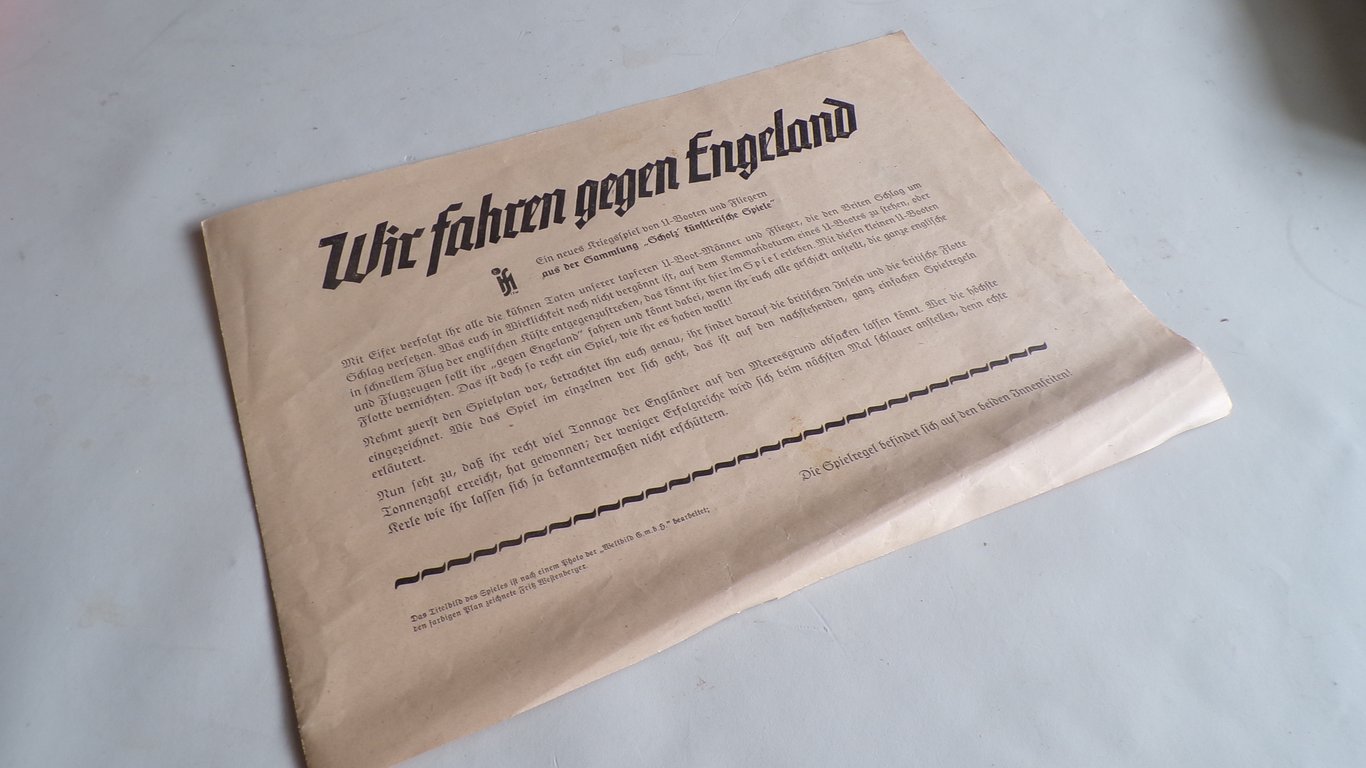 Wir fahren gegen Engeland Board Game (1940)
