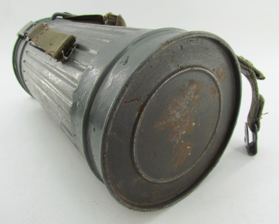 Kriegsmarine Grey Gasmask Cannister with straps