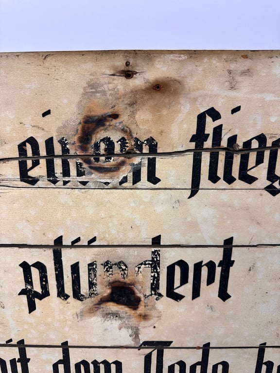 Rare German ww2 wooden sign
