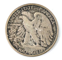 US WW2 Walking Liberty Silver Half Dollar Coin...