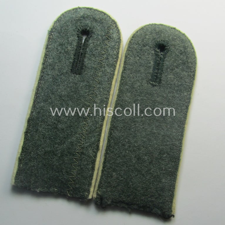 Slightly mis-matched pair of WH (Heeres), early- (ie. pre-) war-period- (ie. 'M40'-pattern) and typically non-'tailor-made' EM-type shoulderstraps: 'Soldat der Infanterie-Trpn.'