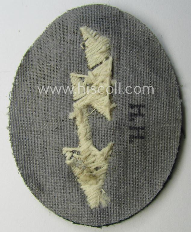 WH (Heeres) trade- and/or special-career insignia ie. hand-embroidered signal-blitz: 'Infanterie-Trpn.'