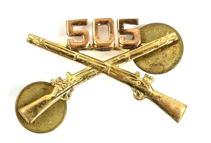 US WW2 505th Parachute Infantry Regiment Officers Pin