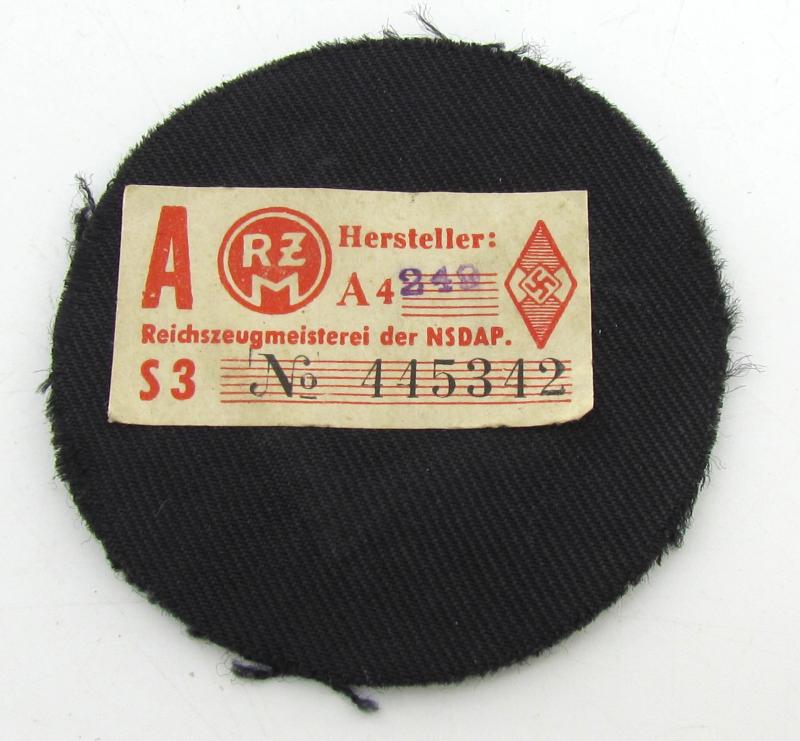 DJ 'Oberjungzugführer' Sleeve Insignia with RZM Tag