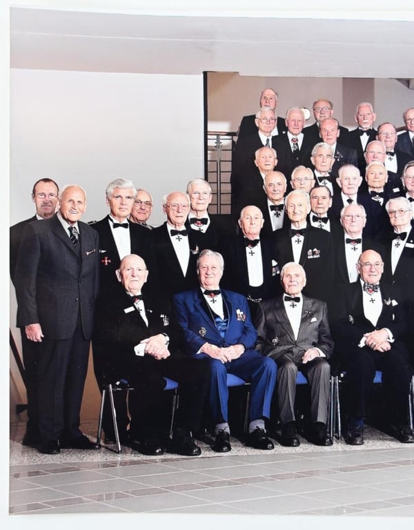 German Postwar Picture of Knight's Cross Recipients of the 'Ordensgemeinschaft der Ritterkreuzträger e.V.'