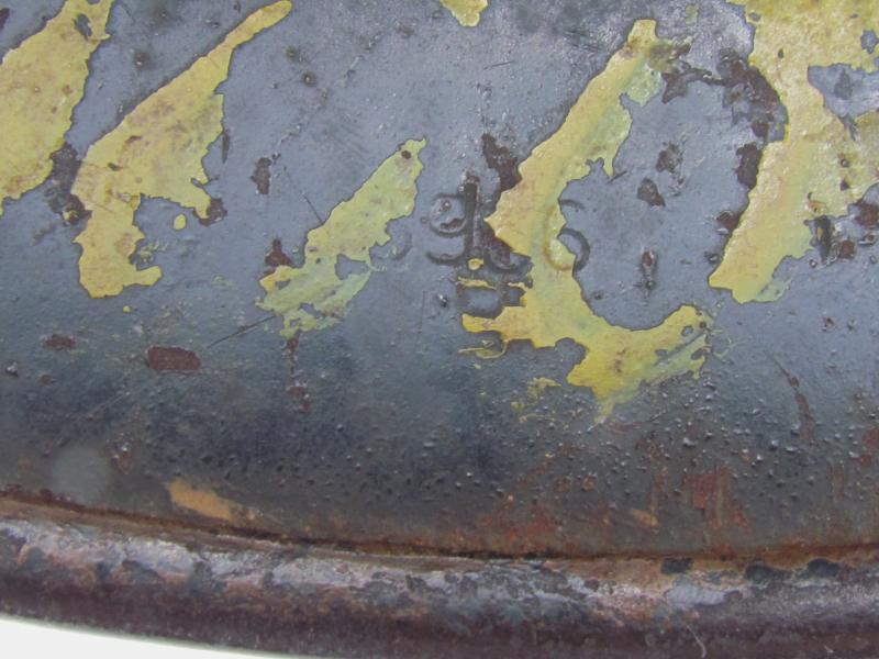 M35 Luftwaffe double decal ‘Normandy’ camouflage helmet SE64