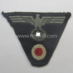 Truly used- and/or cap-removed, WH (Heeres) Panzer 'M43-pattern'-cap-eagle/cocarde...