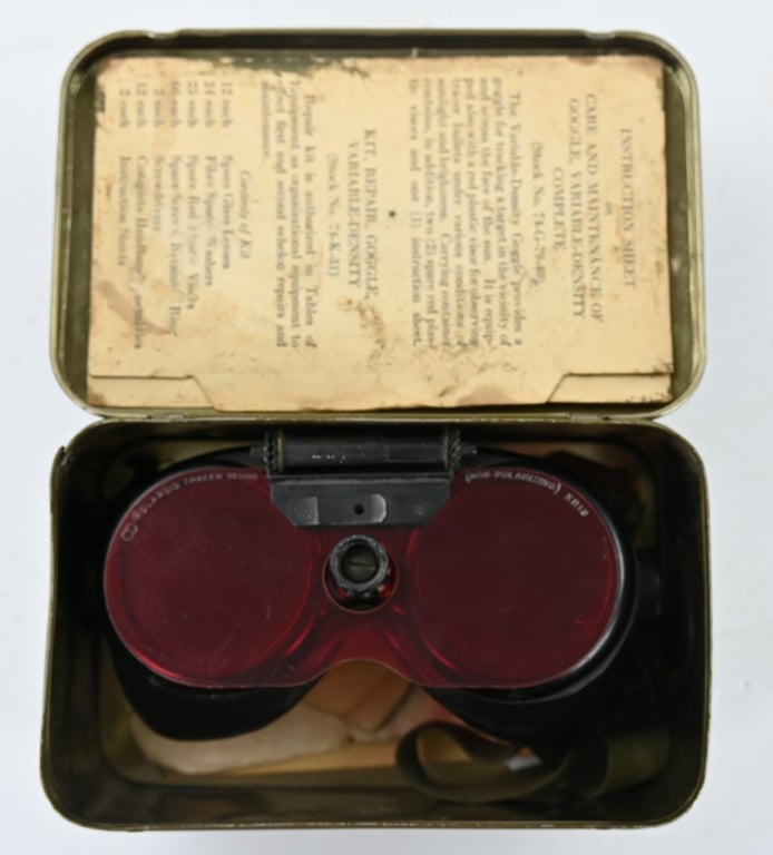 USAAF WW2 Airgunner Goggle in Case