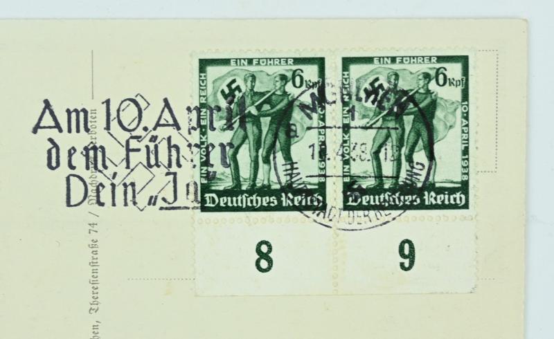 German Third Reich Postcard '1 Marz 1938'
