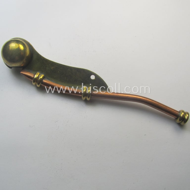 WH (Kriegsmarine) flute (ie. 'Bootsmanns-Flöte') that is constructed from multi-coloured, copper-based material