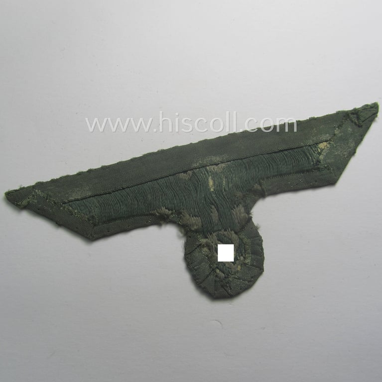 Carefully tunic-removed, WH (Heeres) EM- (ie. NCO-) type breasteagle (ie. 'Brustadler für Mannschaften und Unteroffiziere des Heeres')