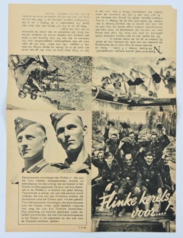 German Dutch Waffen-SS Recruitment Flyer
