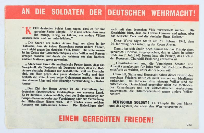 Allied WW2 Propaganda Flyer
